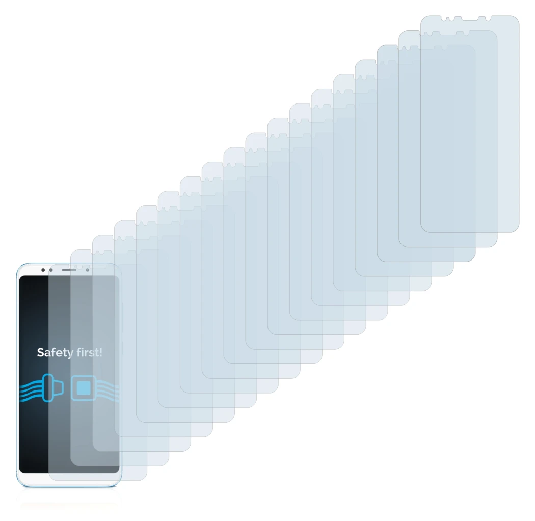 Image of the device Xiaomi Redmi 5 Plus with a wide variety of screen protectors.