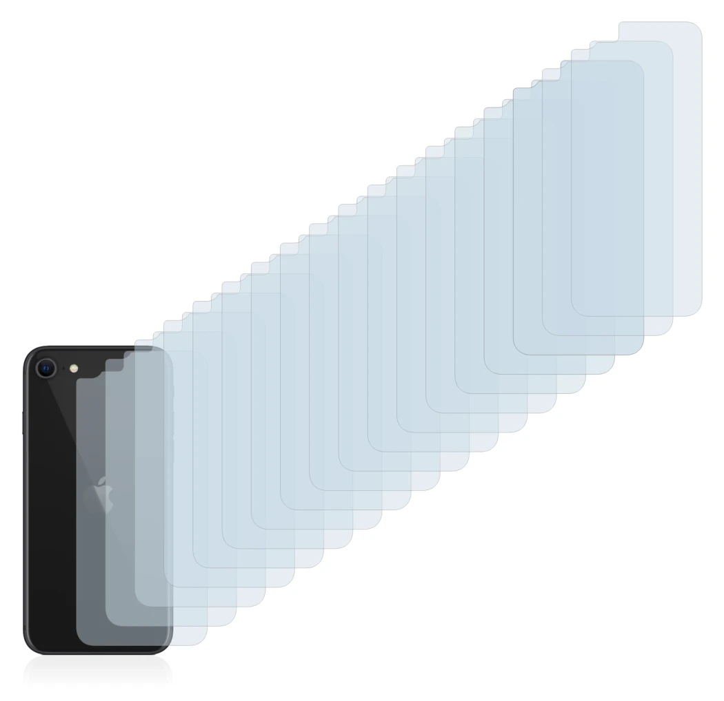 Image of the device Apple iPhone SE 2 2020 (Back) with a wide variety of screen protectors.