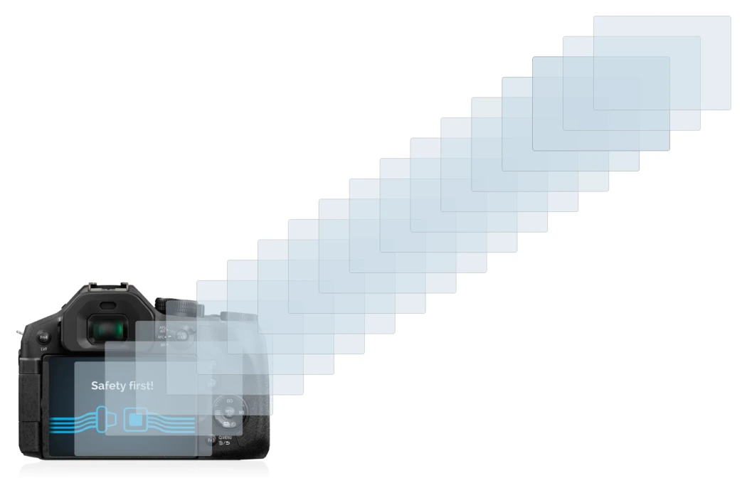 Image of the device Panasonic Lumix DMC-FZ330 with a wide variety of screen protectors.