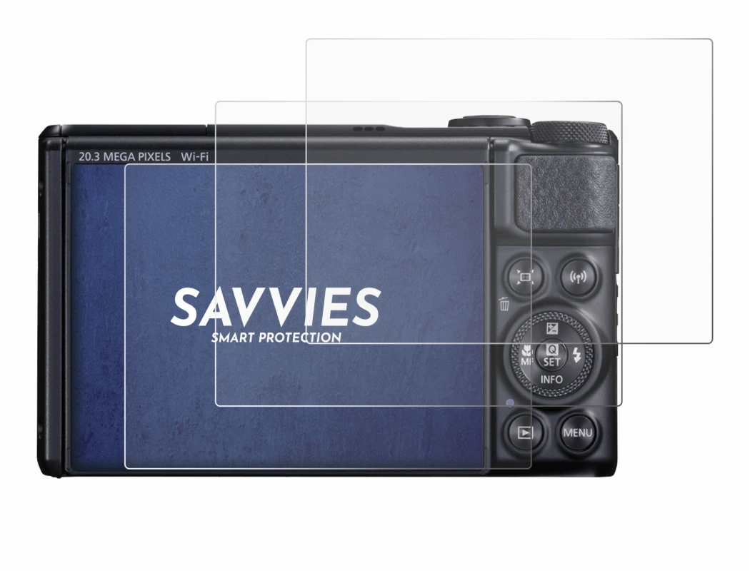 Image of the device Canon PowerShot SX740 HS with a wide variety of screen protectors.