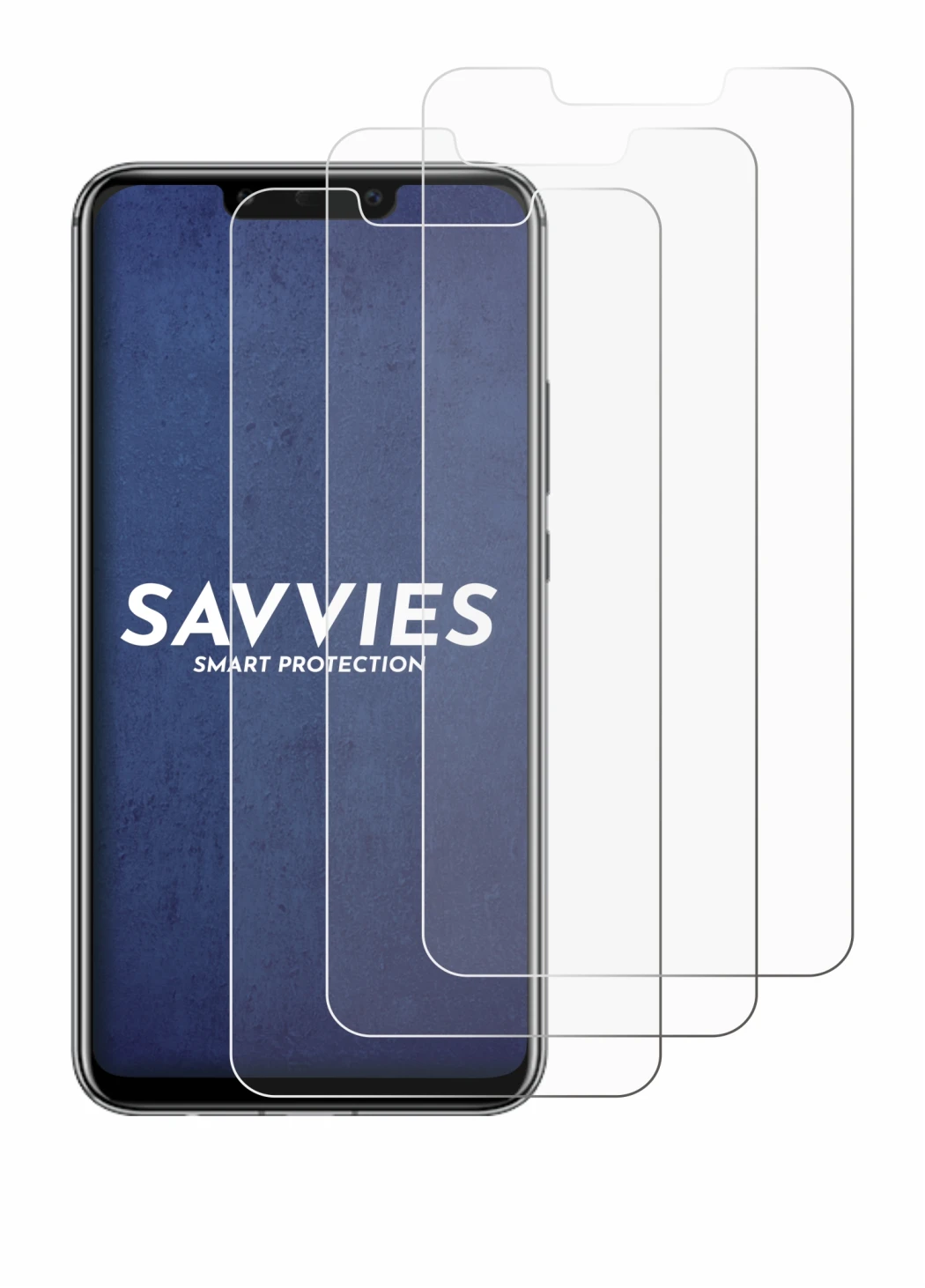 Image of the device Huawei Mate 20 lite with a wide variety of screen protectors.
