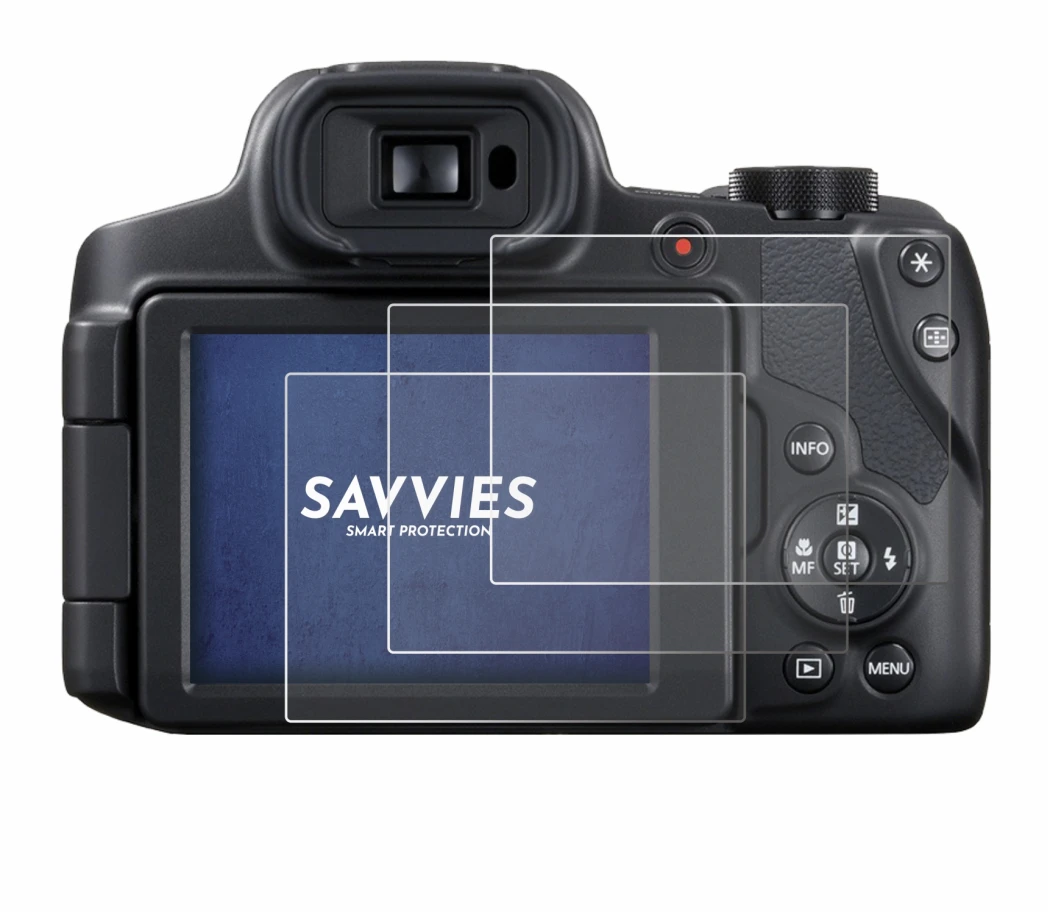 Image of the device Canon PowerShot SX70 HS with a wide variety of screen protectors.