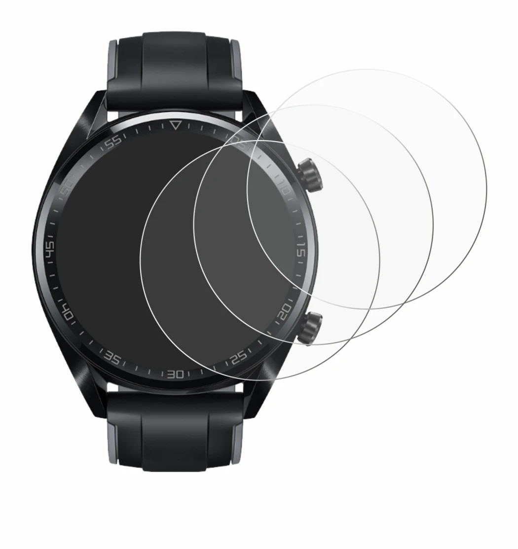 Image of the device Huawei Watch GT (46 mm) 2018 with a wide variety of screen protectors.