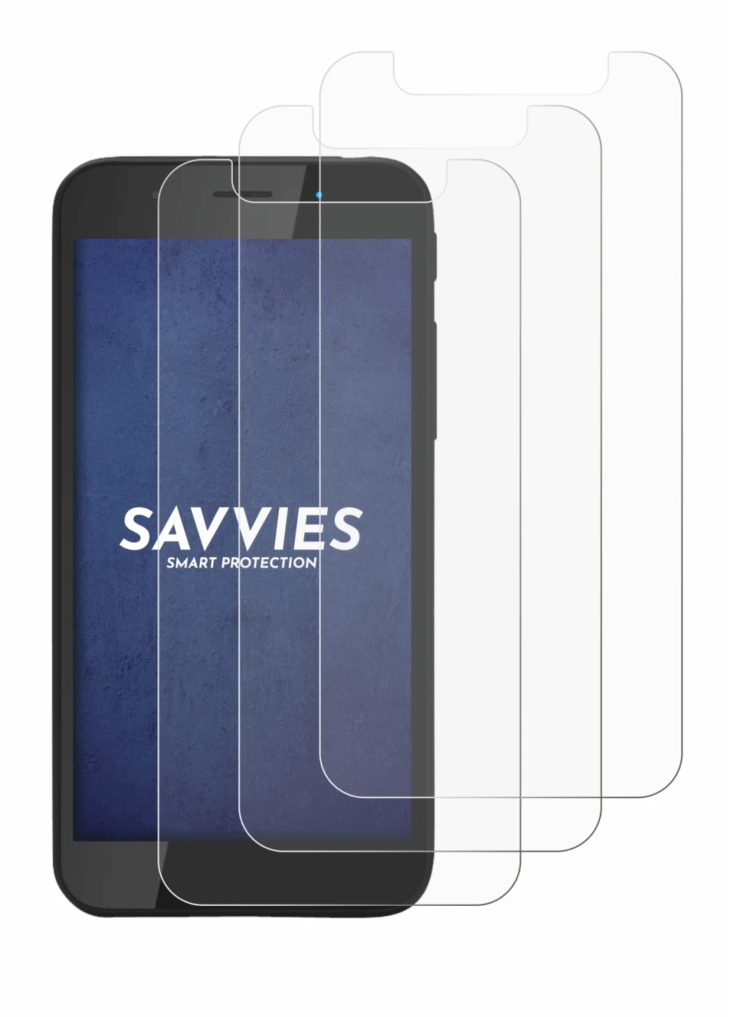 Image of the device Shiftphones Shift5me with a wide variety of screen protectors.