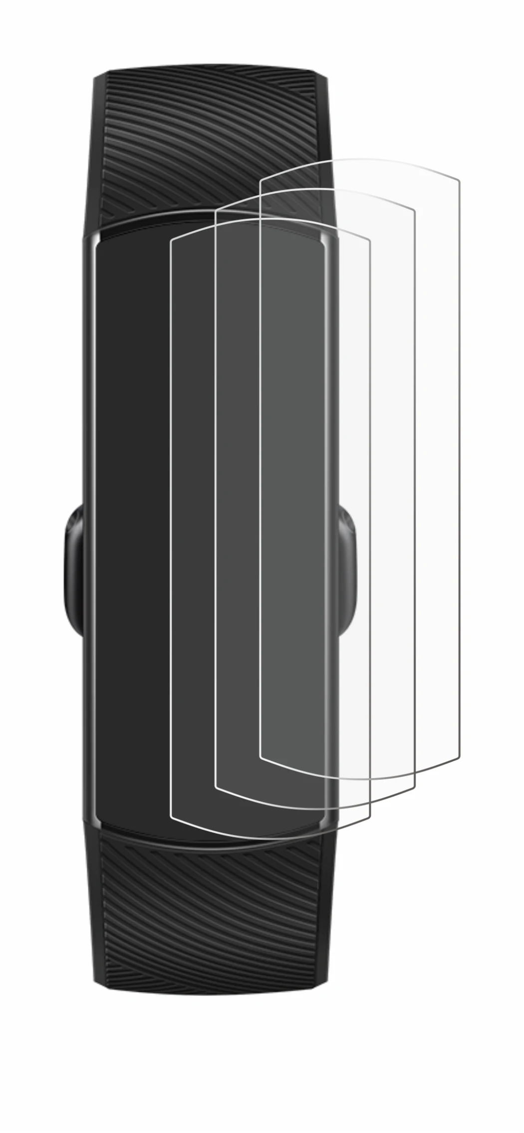 Image of the device Honor Band 5 with a wide variety of screen protectors.