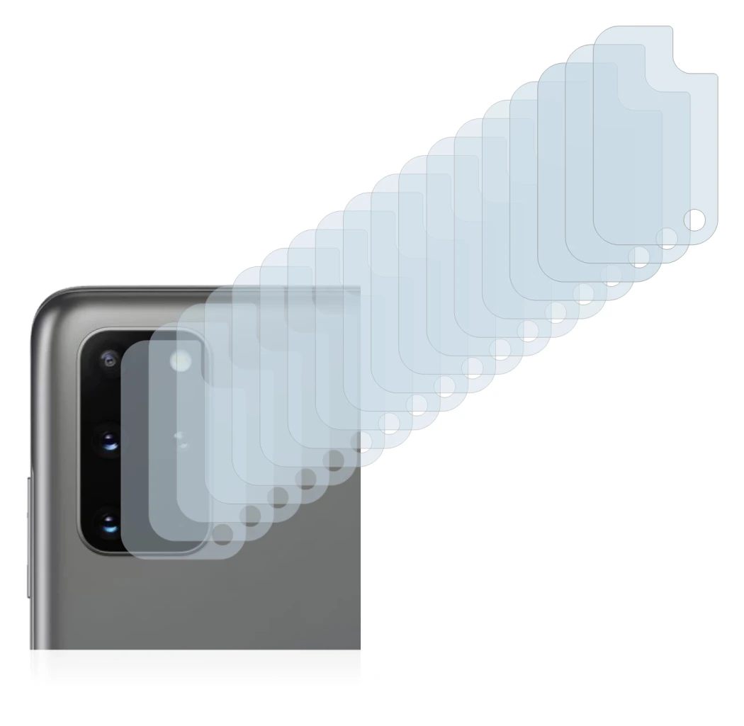 Image of the device Samsung Galaxy S20 Plus (ONLY Camera Lens) with a wide variety of screen protectors.