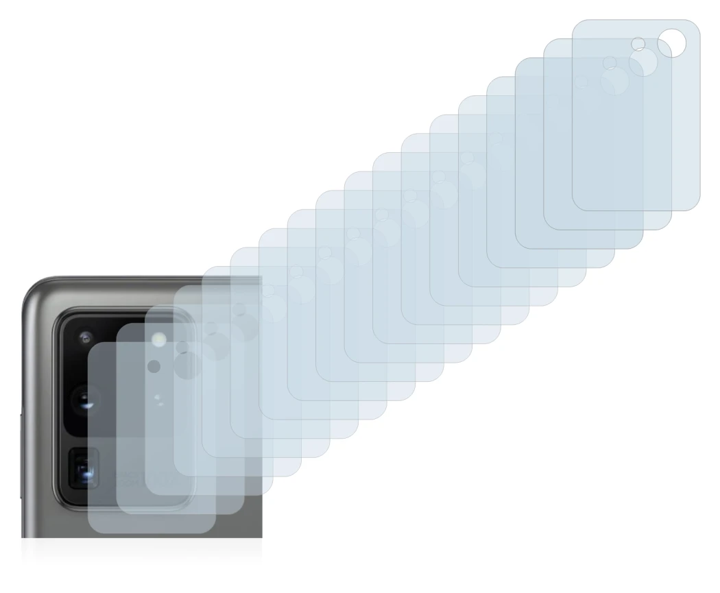 Image of the device Samsung Galaxy S20 Ultra (ONLY Camera Lens) with a wide variety of screen protectors.
