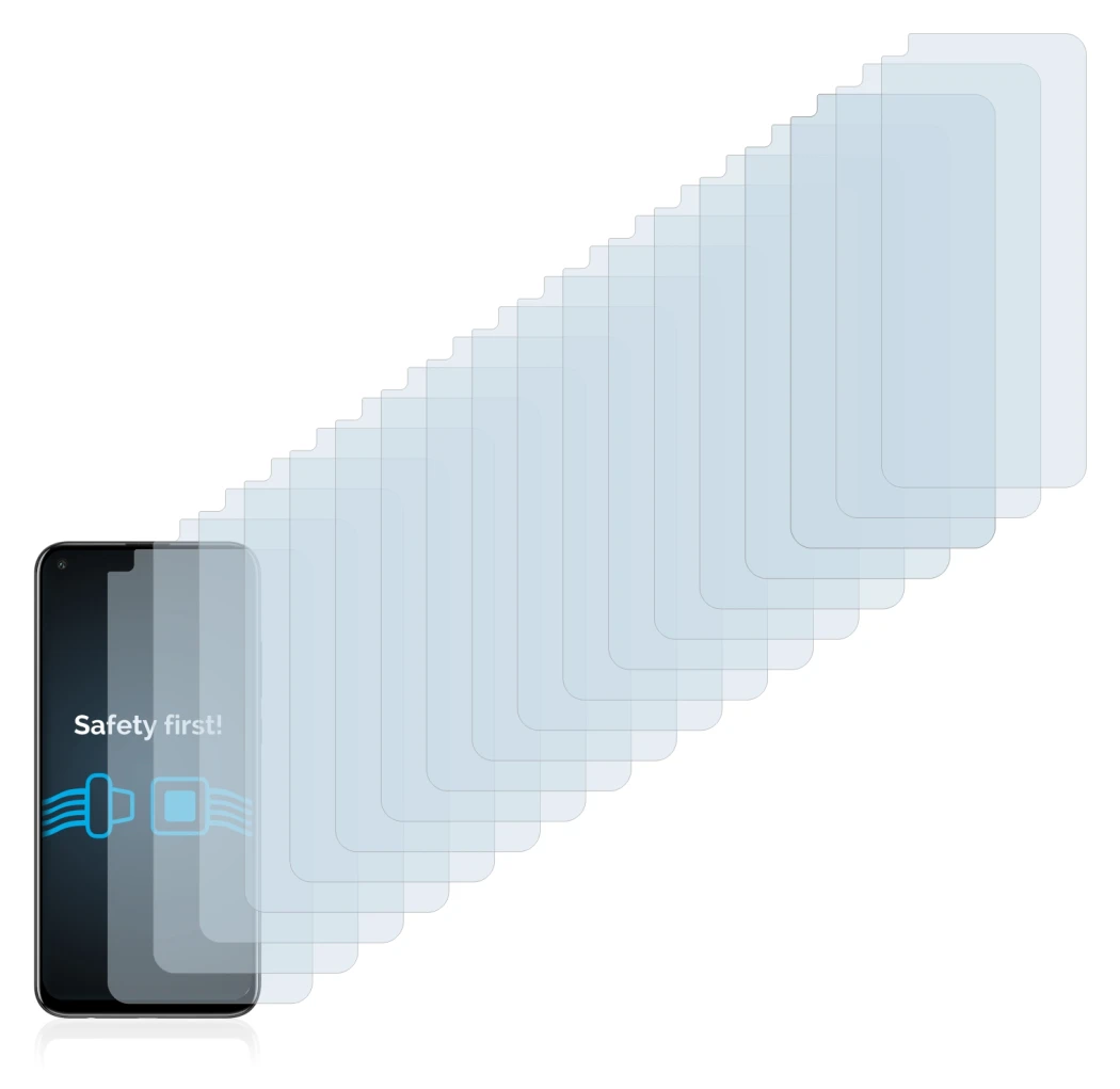 Image of the device Huawei P40 Lite E with a wide variety of screen protectors.