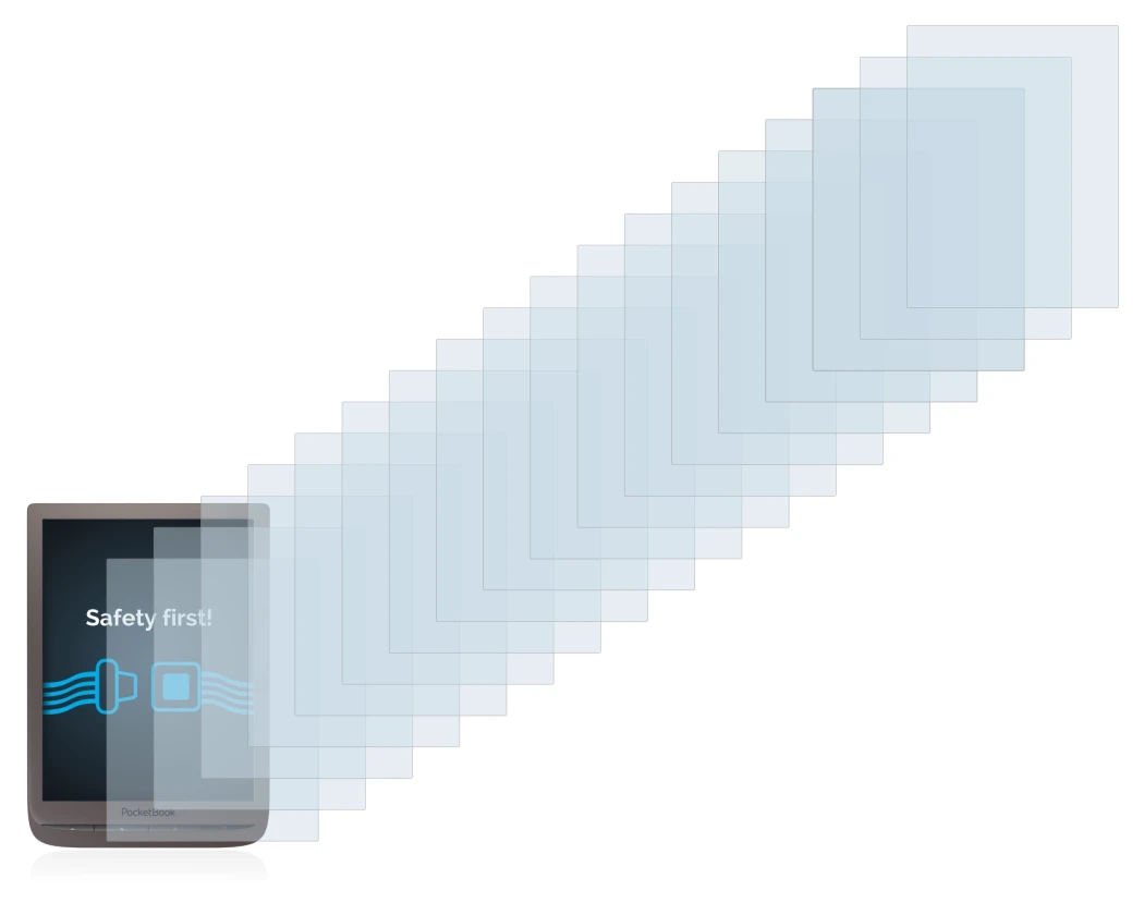 Image of the device PocketBook InkPad 3 Pro with a wide variety of screen protectors.