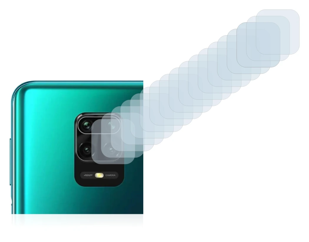 Image of the device Xiaomi Redmi Note 9S (ONLY Camera Lens) with a wide variety of screen protectors.