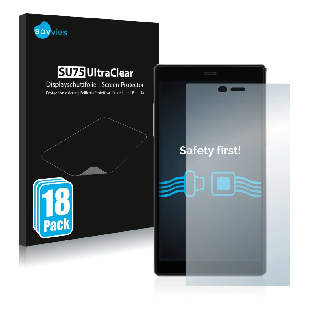 Front side of a product packaging with the brand logo Savvies. Next to it is the device GlocalMe G4 Pro shown with the corresp