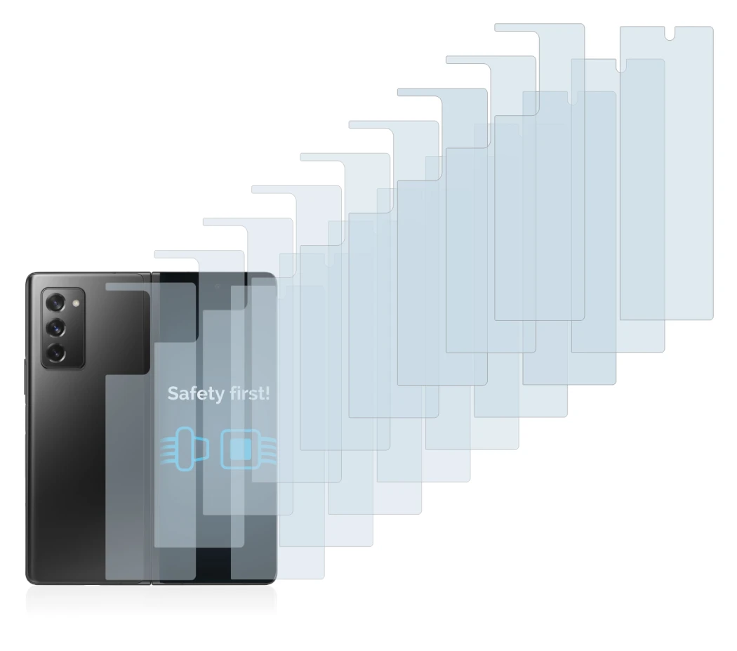 Image of the device Samsung Galaxy Z Fold 2 5G (Front+Back) with a wide variety of screen protectors.