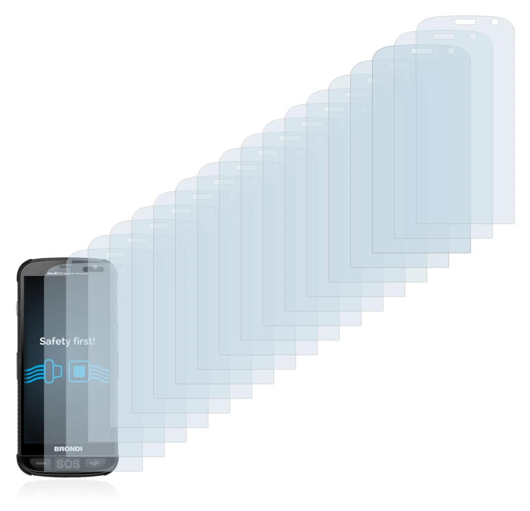 Image of the device Brondi Amico with a wide variety of screen protectors.
