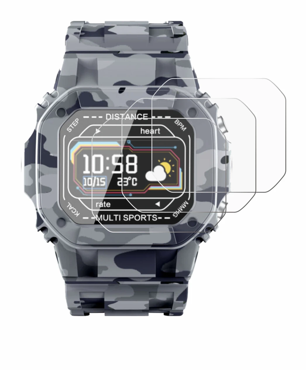 Image of the device JAY-tech SWi2 with a wide variety of screen protectors.