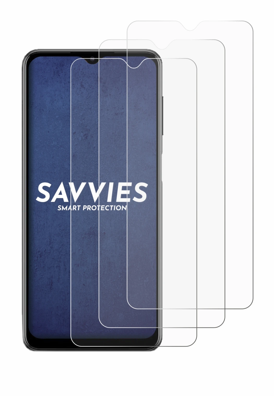 Image of the device Samsung Galaxy M12 with a wide variety of screen protectors.