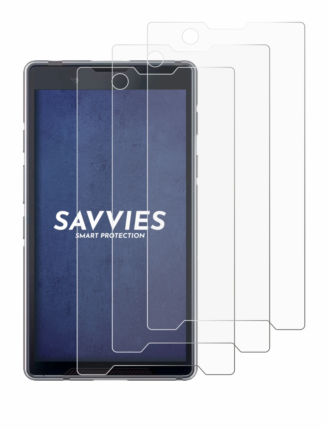 Image of the device Bittium Tough Mobile 2 with a wide variety of screen protectors.