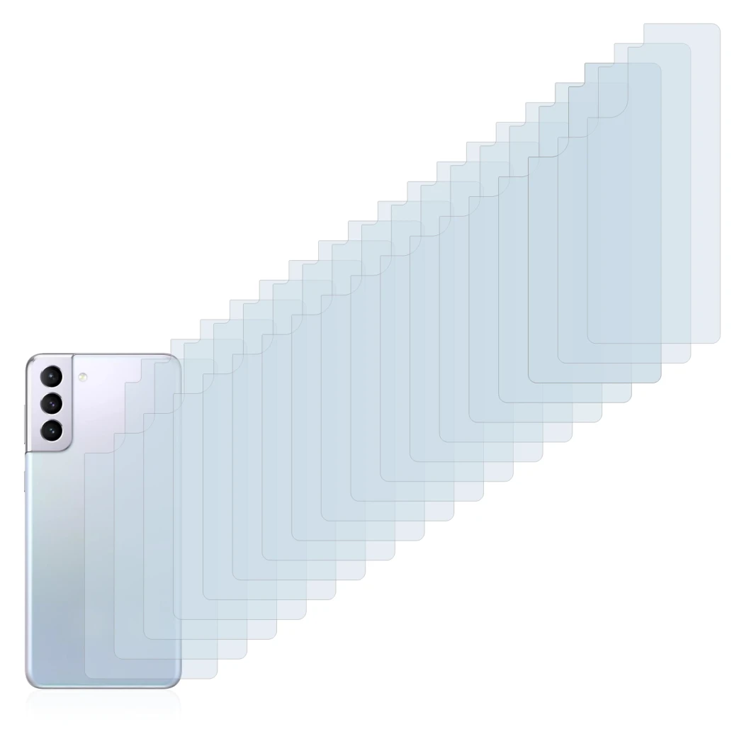 Image of the device Samsung Galaxy S21 5G (Back) with a wide variety of screen protectors.