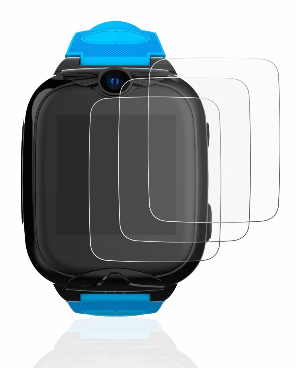 Image of the device Xplora XGO2 with a wide variety of screen protectors.