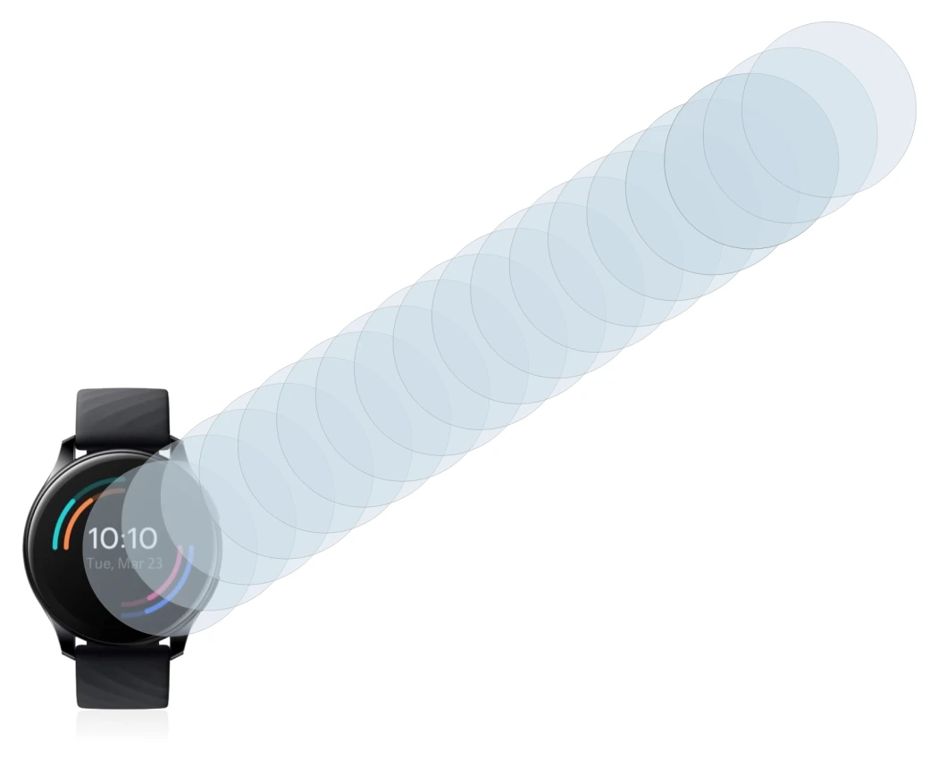 Image of the device OnePlus Watch with a wide variety of screen protectors.