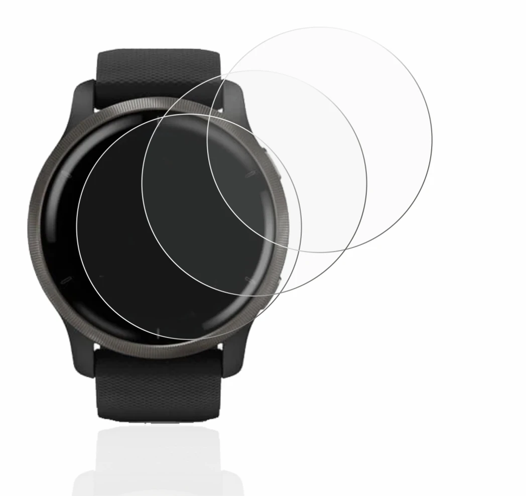 Image of the device Garmin Venu 2 with a wide variety of screen protectors.