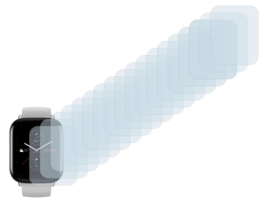 Image of the device Huami Amazfit Zepp E Square with a wide variety of screen protectors.