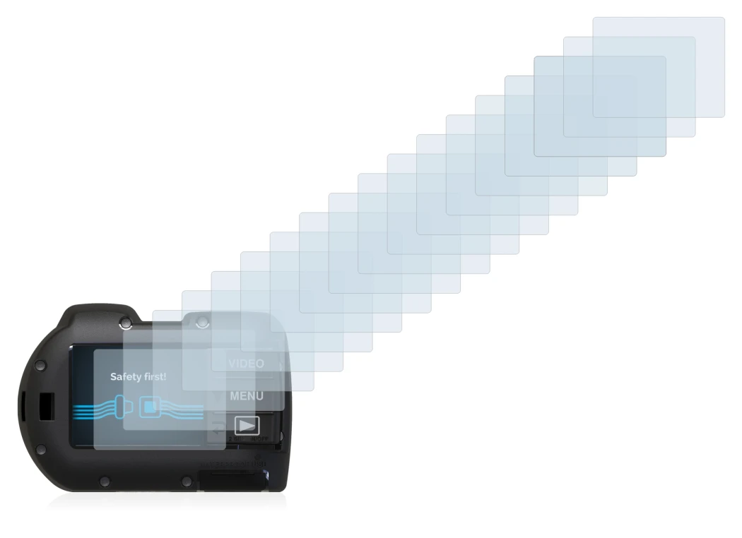 Image of the device SeaLife Micro 3.0 with a wide variety of screen protectors.