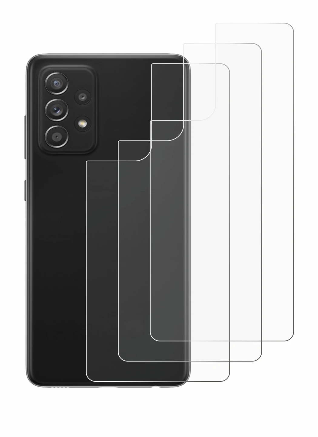 Image of the device Samsung Galaxy A52s 5G (Back) with a wide variety of screen protectors.