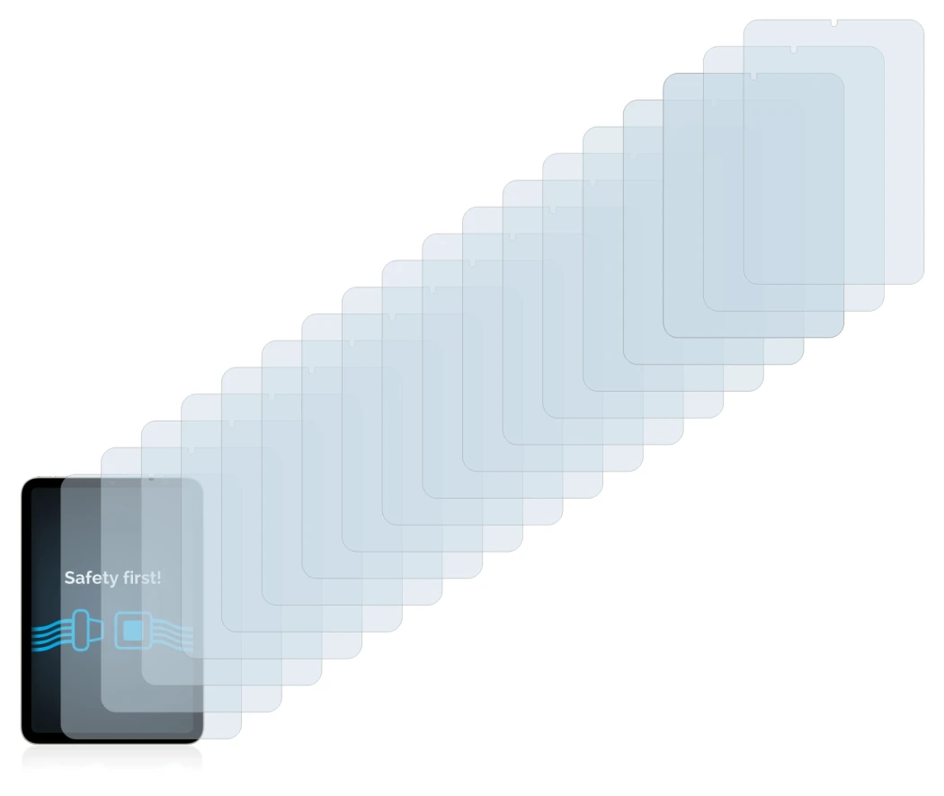 Image of the device Apple iPad Mini 6 2021 with a wide variety of screen protectors.