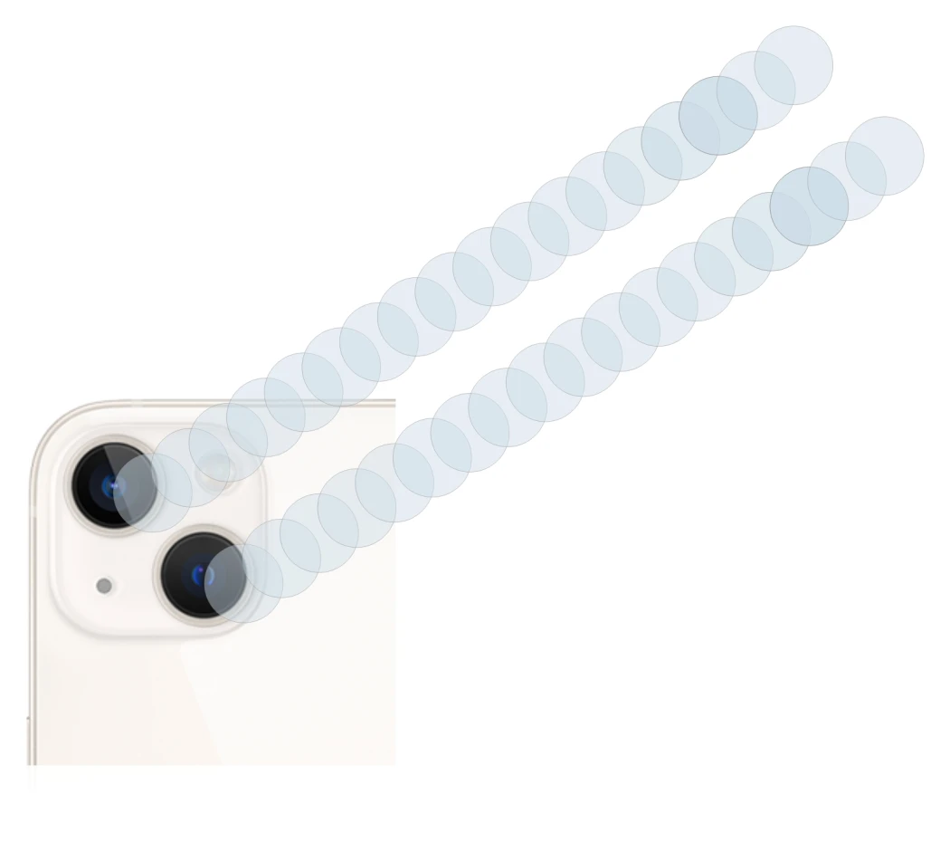 Image of the device Apple iPhone 13 (ONLY Camera Lens) with a wide variety of screen protectors.