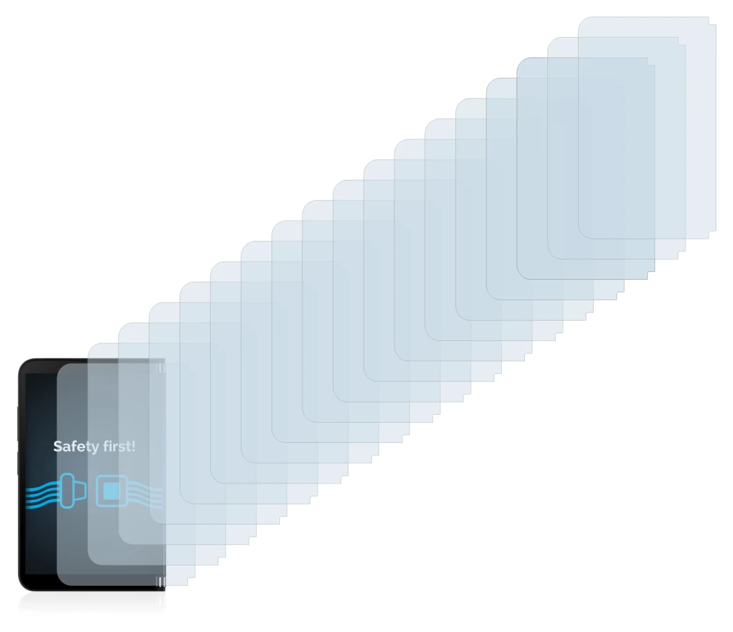 Image of the device Microsoft Surface Duo 2 (Outer display) with a wide variety of screen protectors.