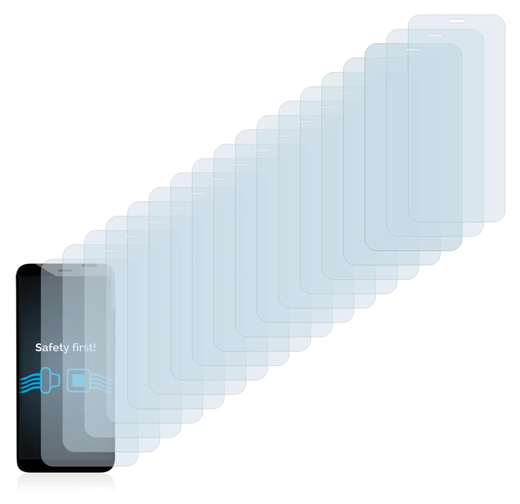 Image of the device Pine64 PinePhone Pro Explorer Edition with a wide variety of screen protectors.