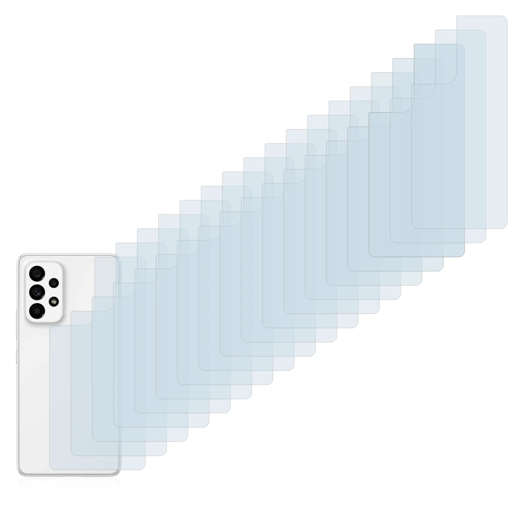Image of the device Samsung Galaxy A53 5G (Back) with a wide variety of screen protectors.