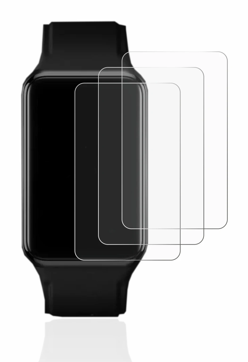 Image of the device Oppo Watch Free with a wide variety of screen protectors.