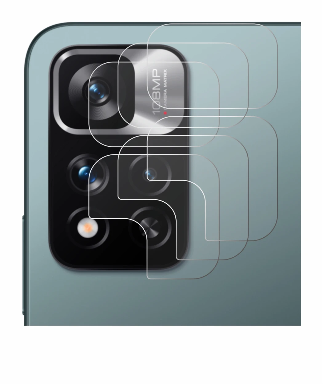 Image of the device Xiaomi Redmi Note 11 Pro+ 5G (ONLY Camera Lens) with a wide variety of screen protectors.