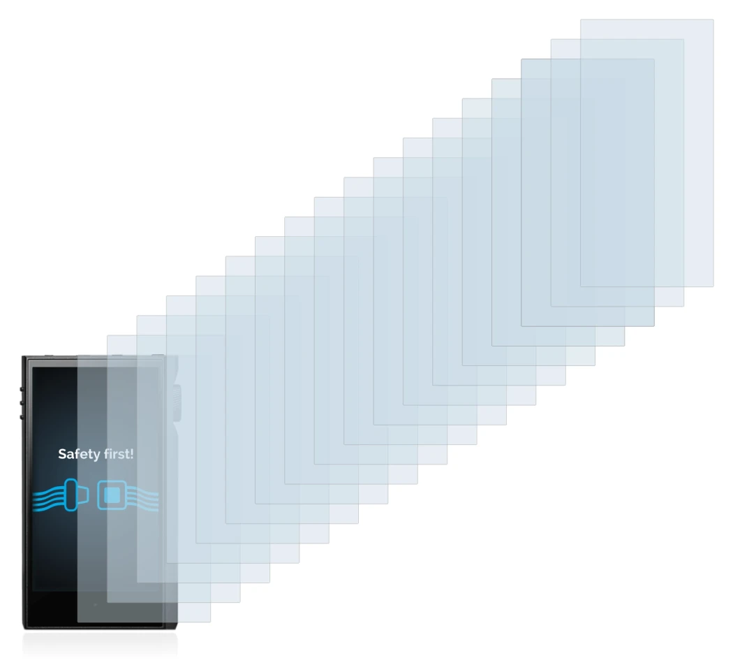 Image of the device Astell&Kern Kann Max with a wide variety of screen protectors.