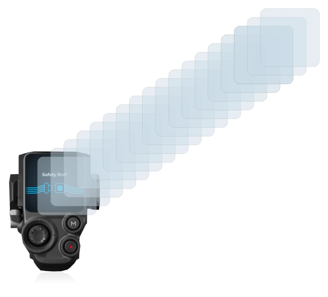 Image of the device DJI RS 3 Pro with a wide variety of screen protectors.