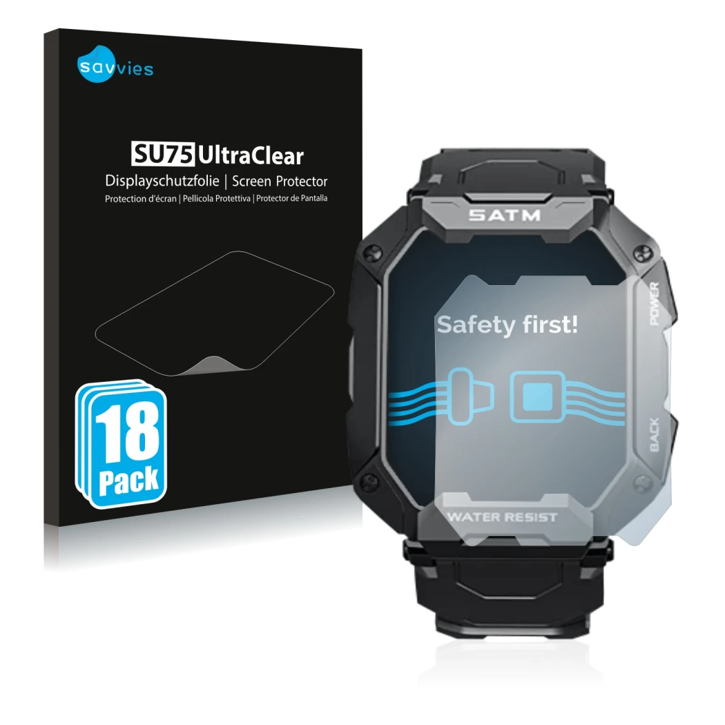 Front side of a product packaging with the brand logo Savvies. Next to it is the device Bengux C20 shown with the correspondin