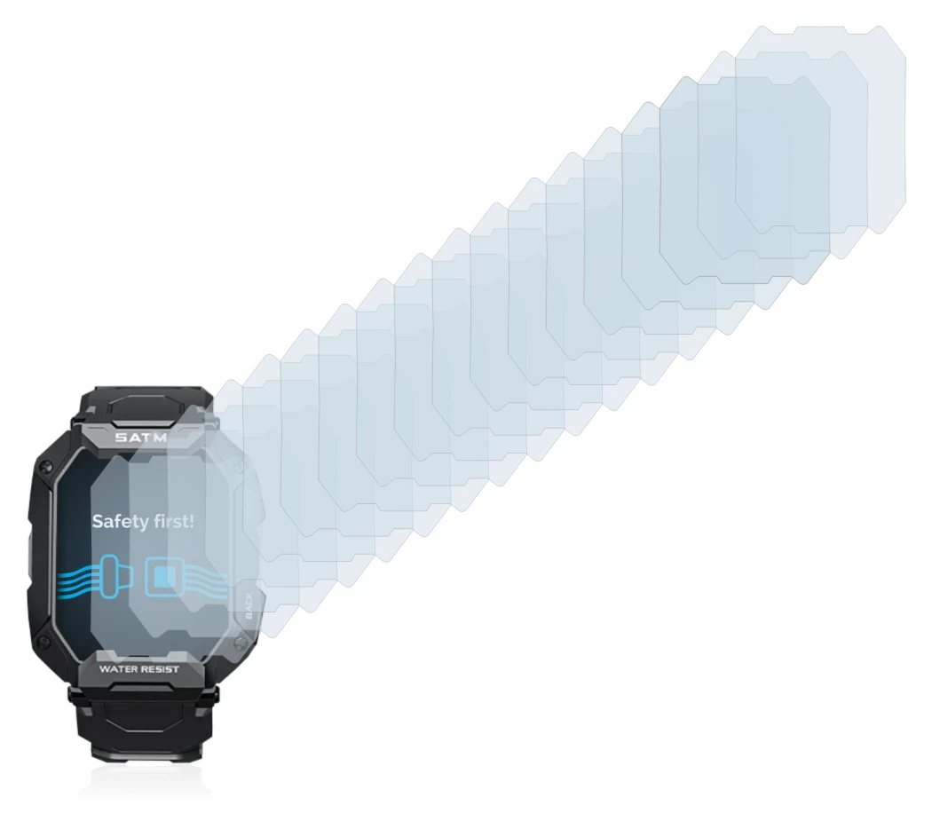 Image of the device Bengux C20 with a wide variety of screen protectors.