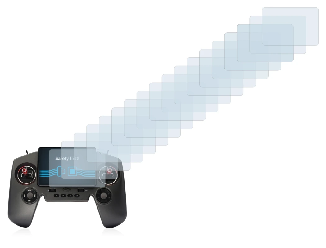 Image of the device FrSky Twin Lite with a wide variety of screen protectors.
