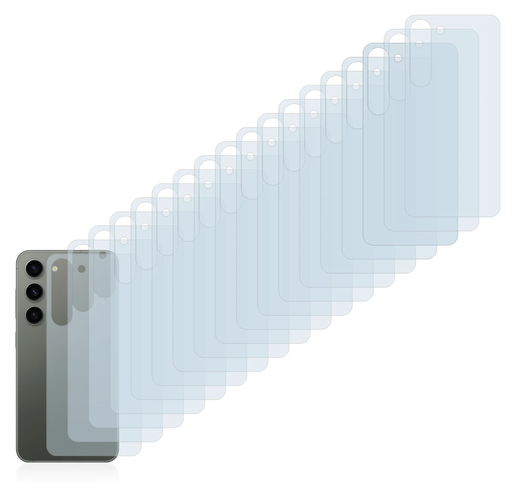 Image of the device Samsung Galaxy S23 (Back) with a wide variety of screen protectors.