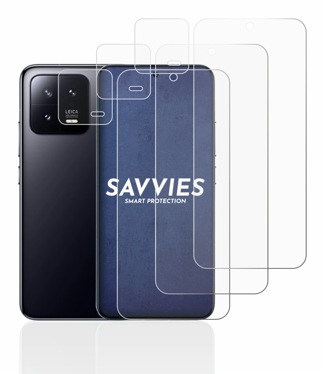 Image of the device Xiaomi 13 (Front+Camera) with a wide variety of screen protectors.