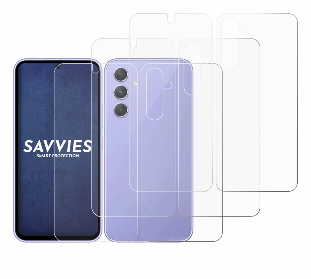 Image of the device Samsung Galaxy A54 5G (Front+Back) with a wide variety of screen protectors.