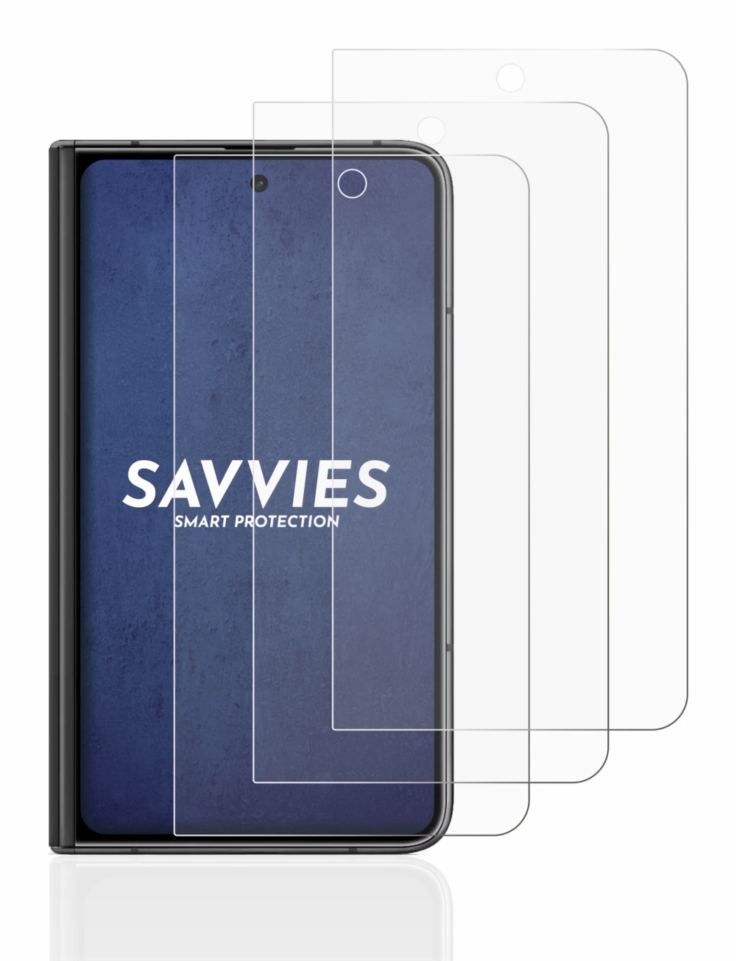 Image of the device Google Pixel Fold (Outer display) with a wide variety of screen protectors.