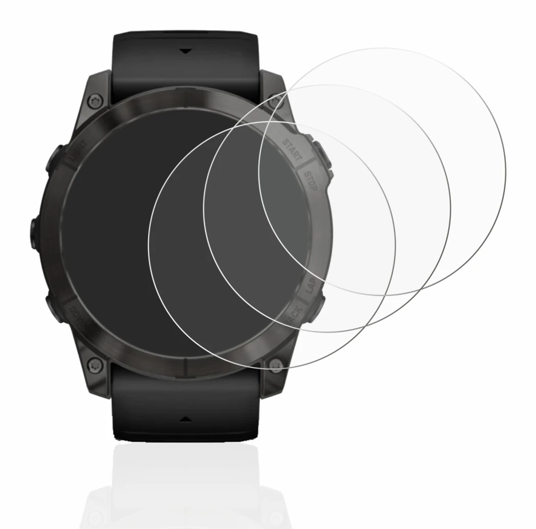 Image of the device Garmin Epix Pro (Gen 2) (51 mm) with a wide variety of screen protectors.