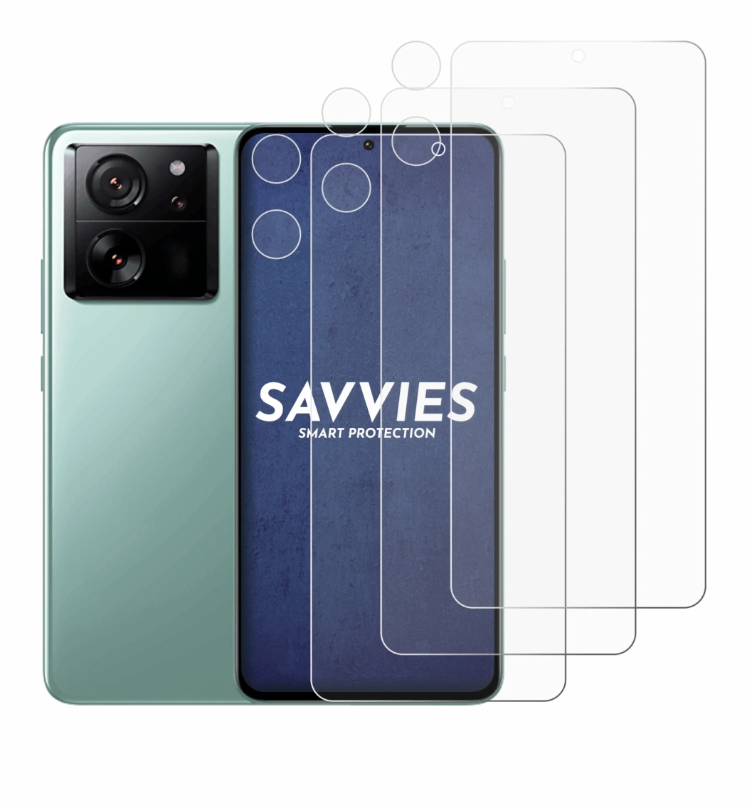 Image of the device Xiaomi 13T Pro (Front+Camera) with a wide variety of screen protectors.