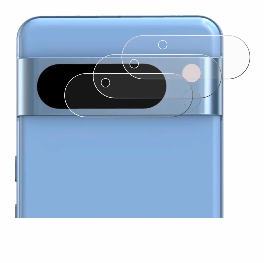 Image of the device Google Pixel 8 Pro (ONLY Camera Lens) with a wide variety of screen protectors.