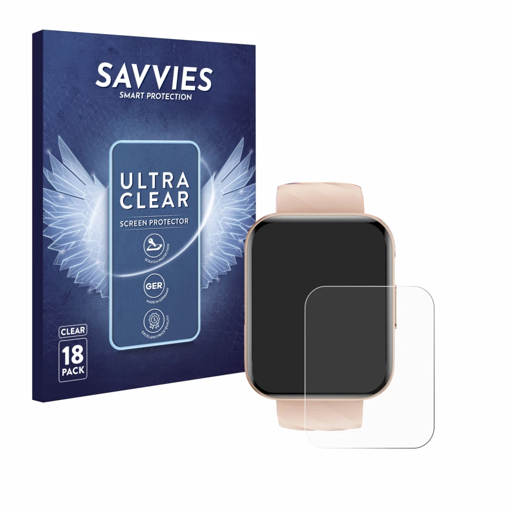 Front side of a product packaging with the brand logo Savvies. Next to it is the device RUIMEN H1 shown with the corresponding