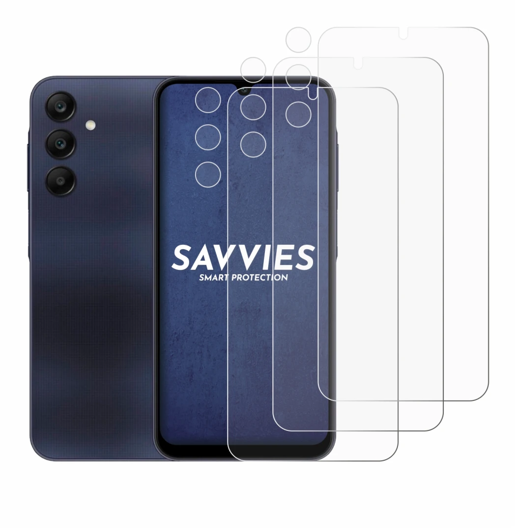 Image of the device Samsung Galaxy A25 5G (Front+Camera) with a wide variety of screen protectors.