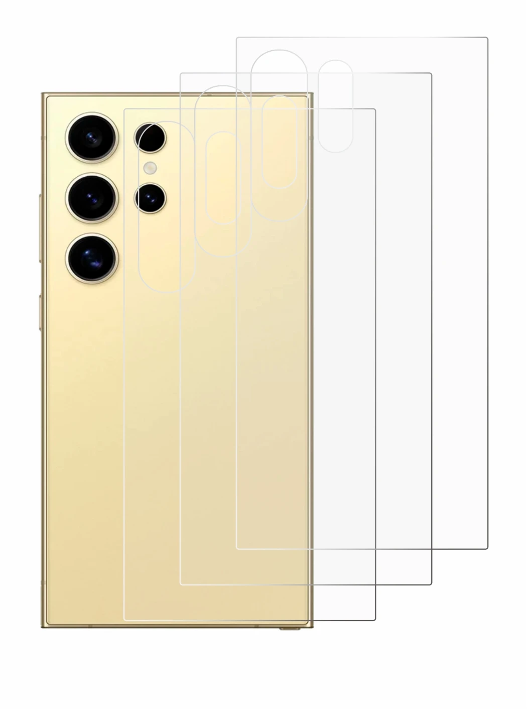 Image of the device Samsung Galaxy S24 Ultra (Back) with a wide variety of screen protectors.