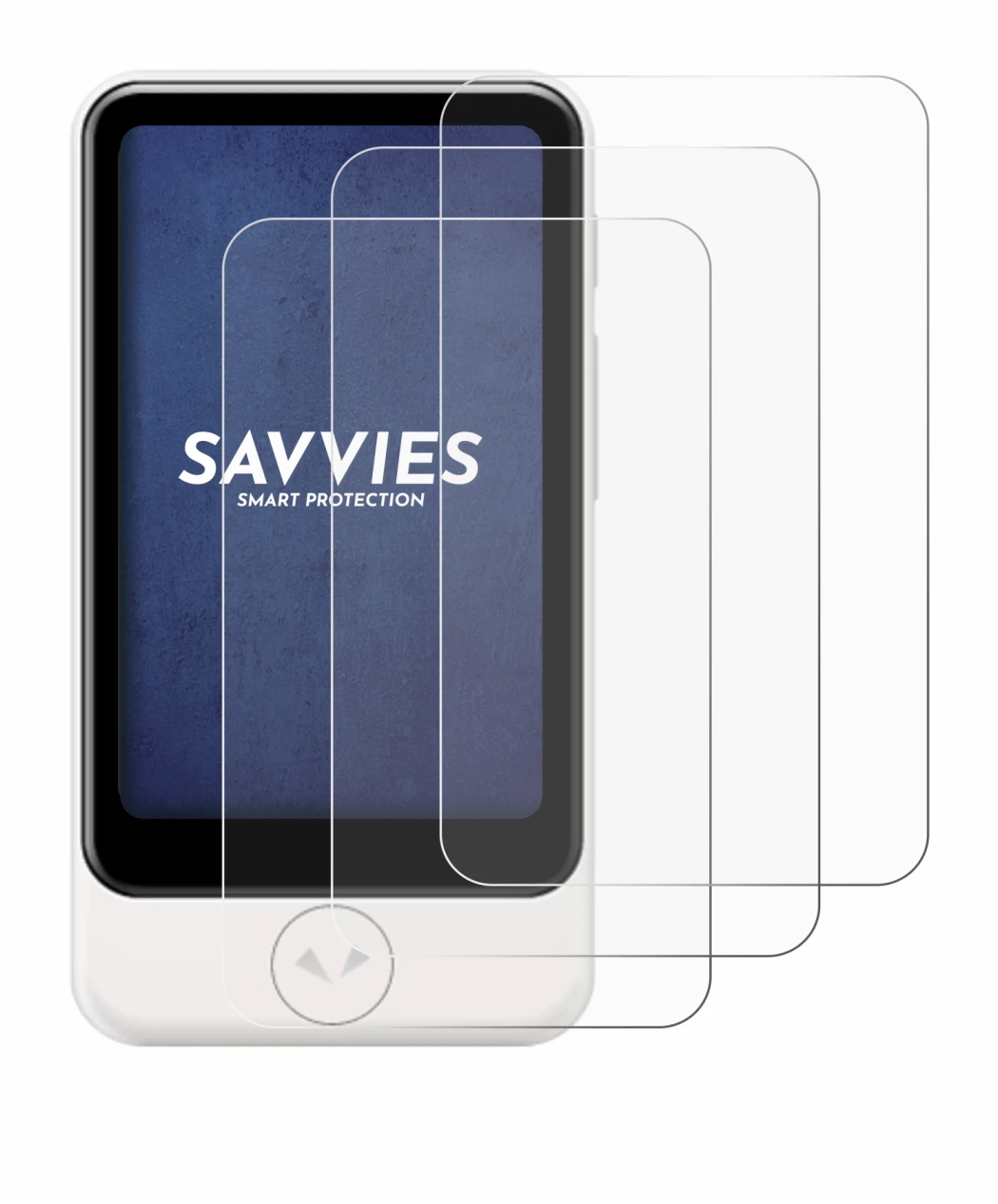 Image of the device Pocketalk Plus with a wide variety of screen protectors.